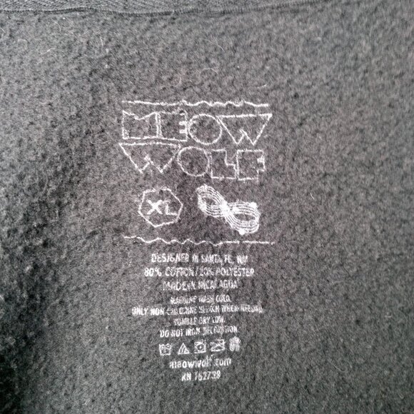 Meow Wolf Sweatshirt XL Black Neon Immersive Art Full Zip Hoodie Hooded - Picture 7 of 12